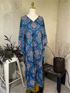 MIB Blue Cover-Up Kaftan free size